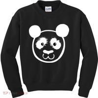 Panda Bear Face Silhouette  Kids Sweatshirt thumb 0