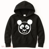 Panda Bear Face Silhouette  Kids Hoodie thumb 0
