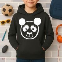 Panda Bear Face Silhouette  Kids Hoodie thumb 2