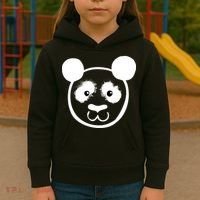 Panda Bear Face Silhouette  Kids Hoodie thumb 3