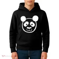 Panda Bear Face Silhouette  Kids Hoodie thumb 4