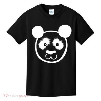 Panda Bear Face Silhouette  Kids T-Shirt