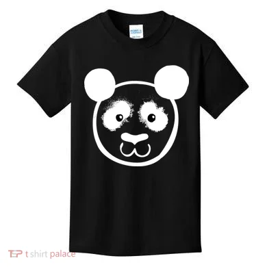 Panda Bear Face Silhouette  Kids T-Shirt