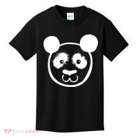 Panda Bear Face Silhouette  Kids T-Shirt thumb 0
