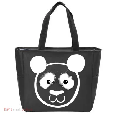 Panda Bear Face Silhouette  Tote Bag