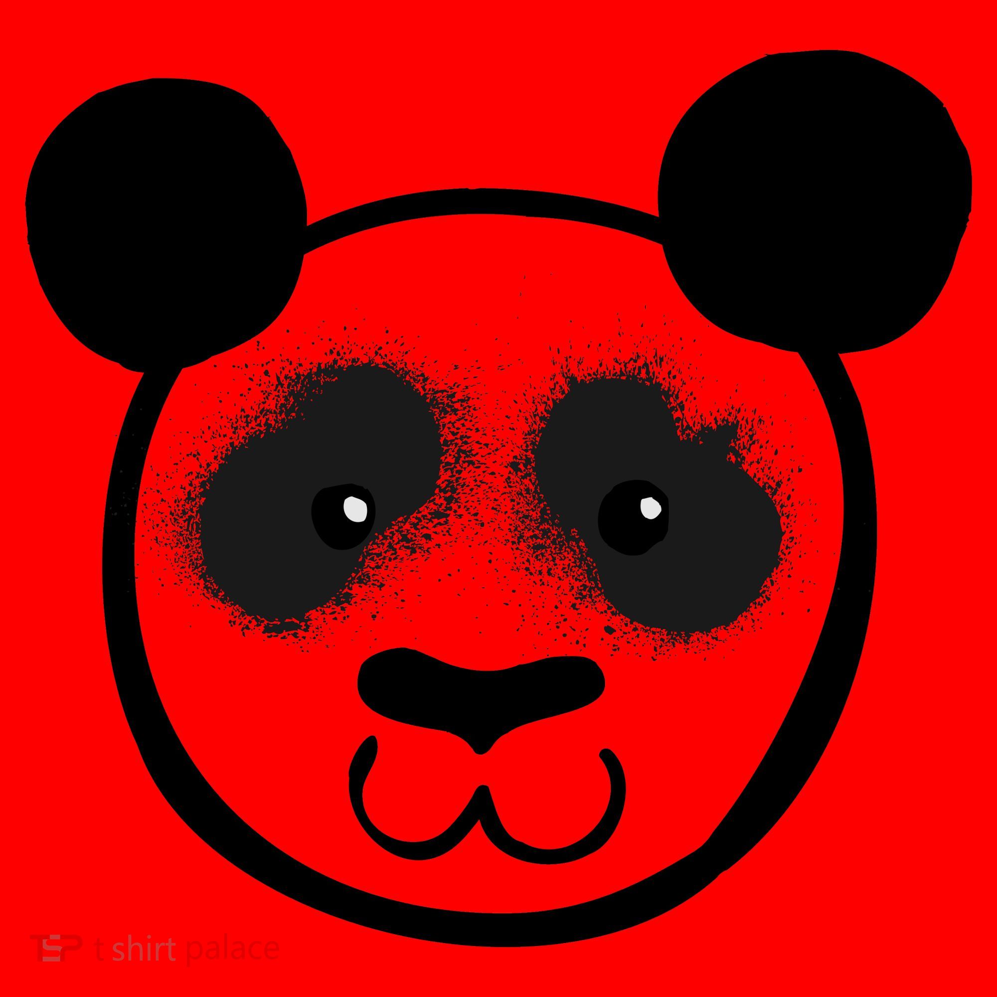 Panda Bear Face Silhouette  Santa Hat