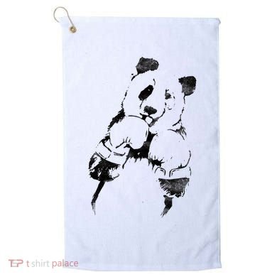 Panda Boxing Vintage Golf Towel