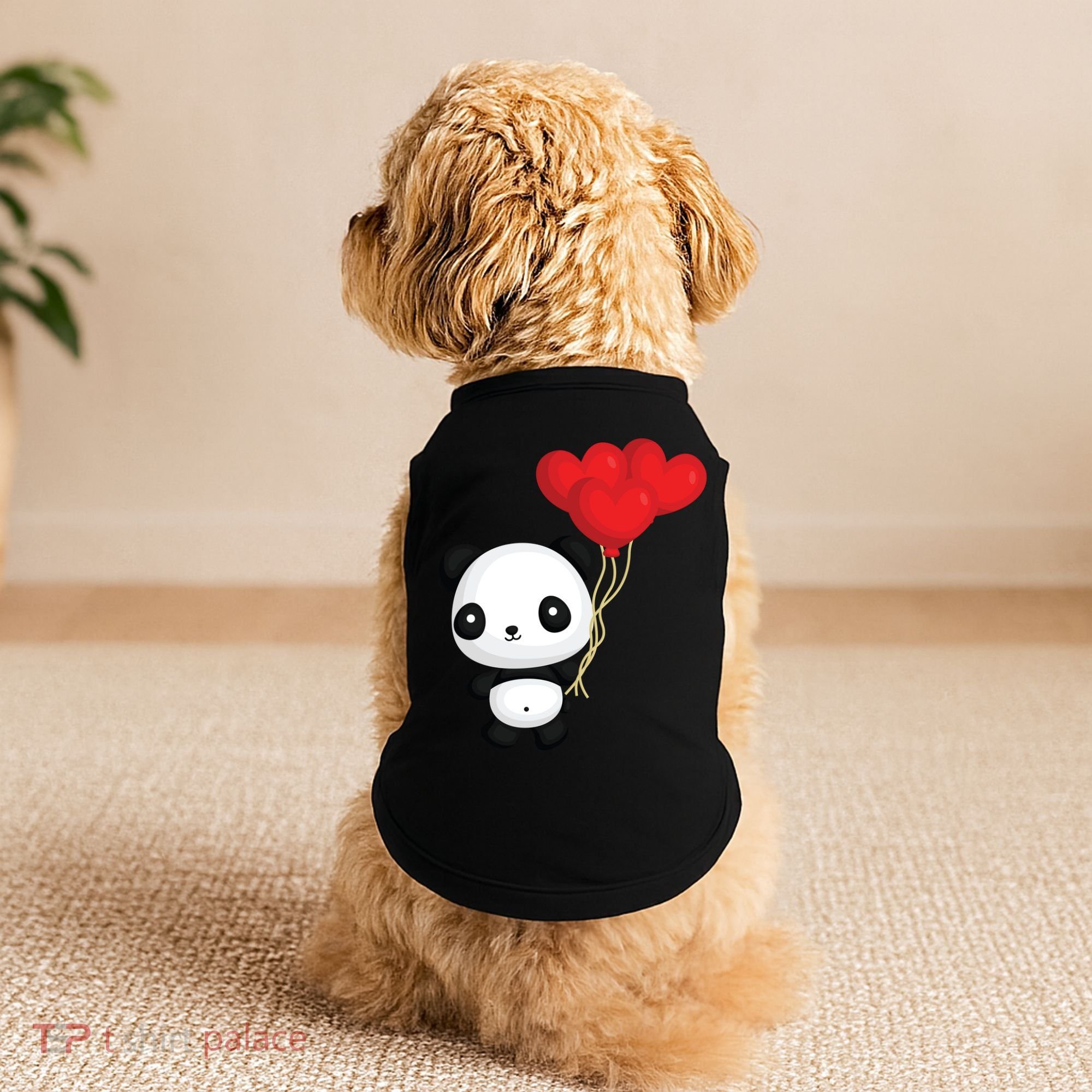 Panda Full Of Hearts Doggie Tank