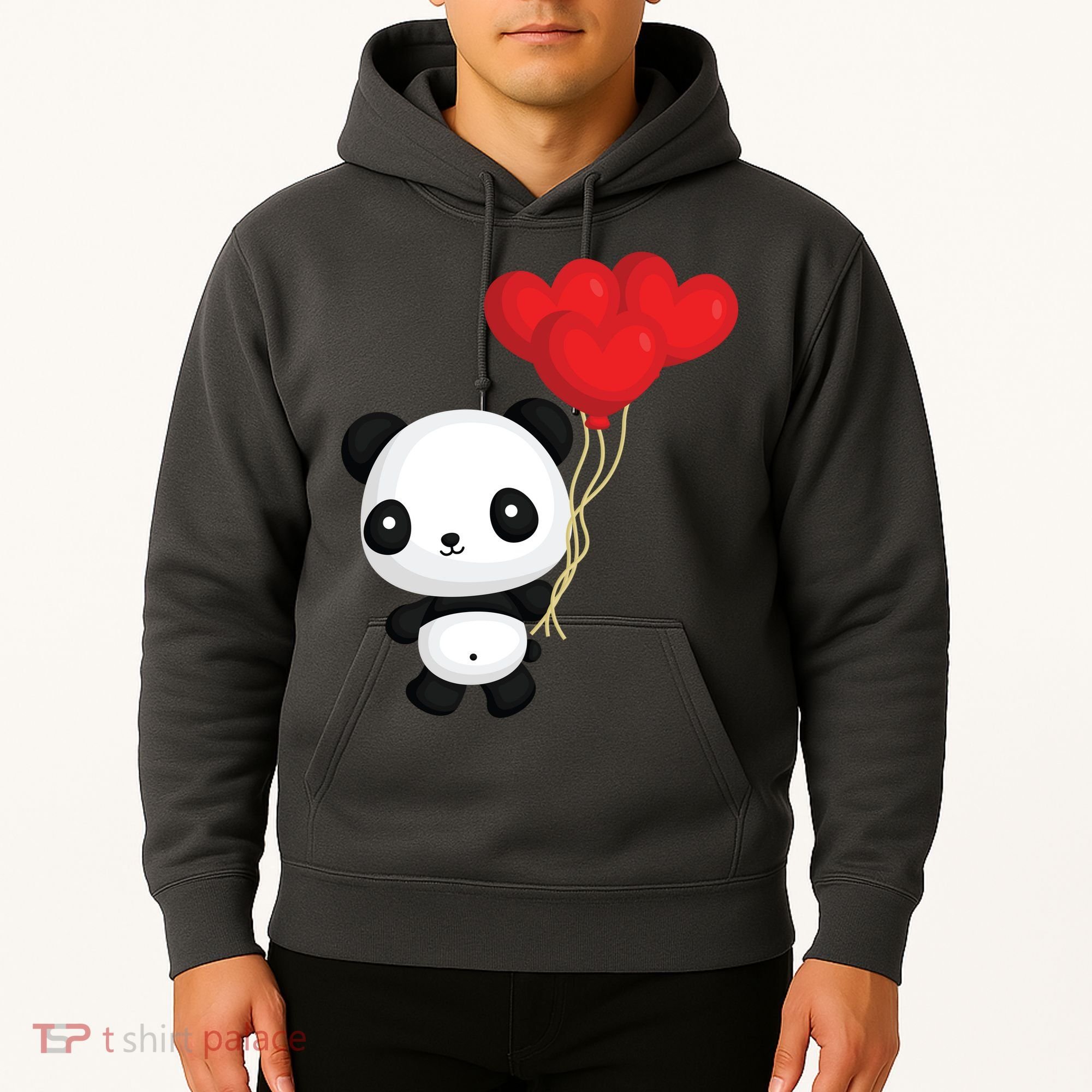 Panda Full Of Hearts Hoodie