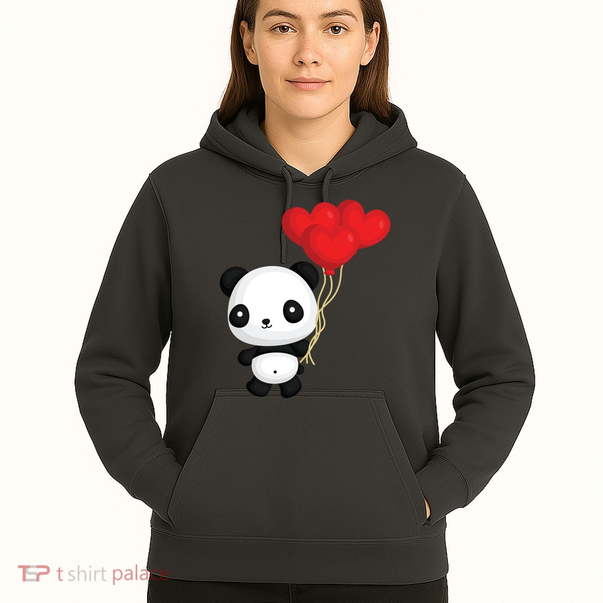 Panda Full Of Hearts Hoodie
