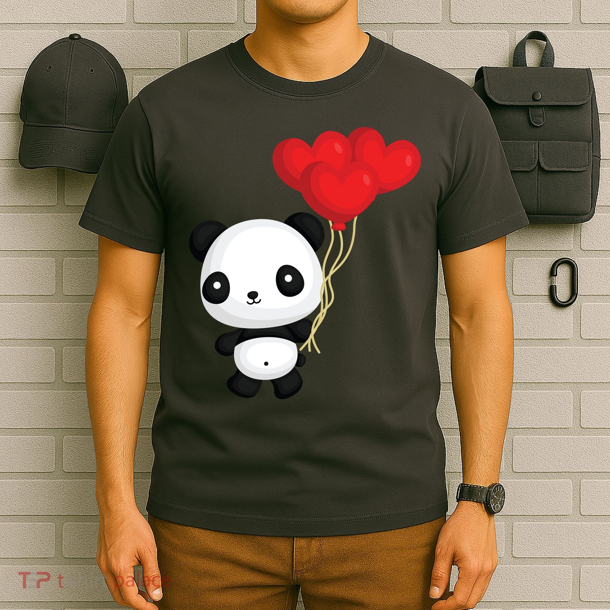 Panda Full Of Hearts T-Shirt