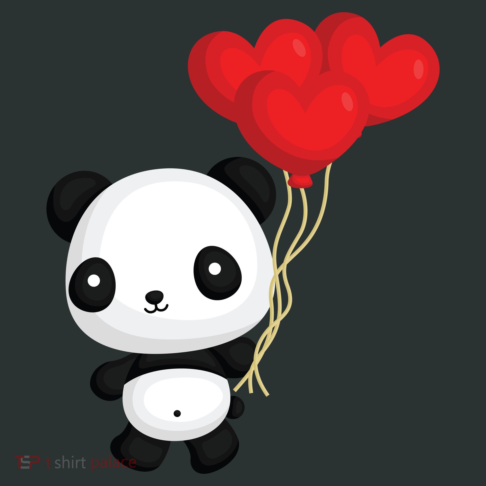 Panda Full Of Hearts T-Shirt