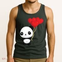 Panda Full Of Hearts Tank Top thumb 3