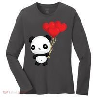 Panda Full Of Hearts Women's Long Sleeve Shirt thumb 0
