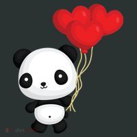 Panda Full Of Hearts Women's Long Sleeve Shirt thumb 2