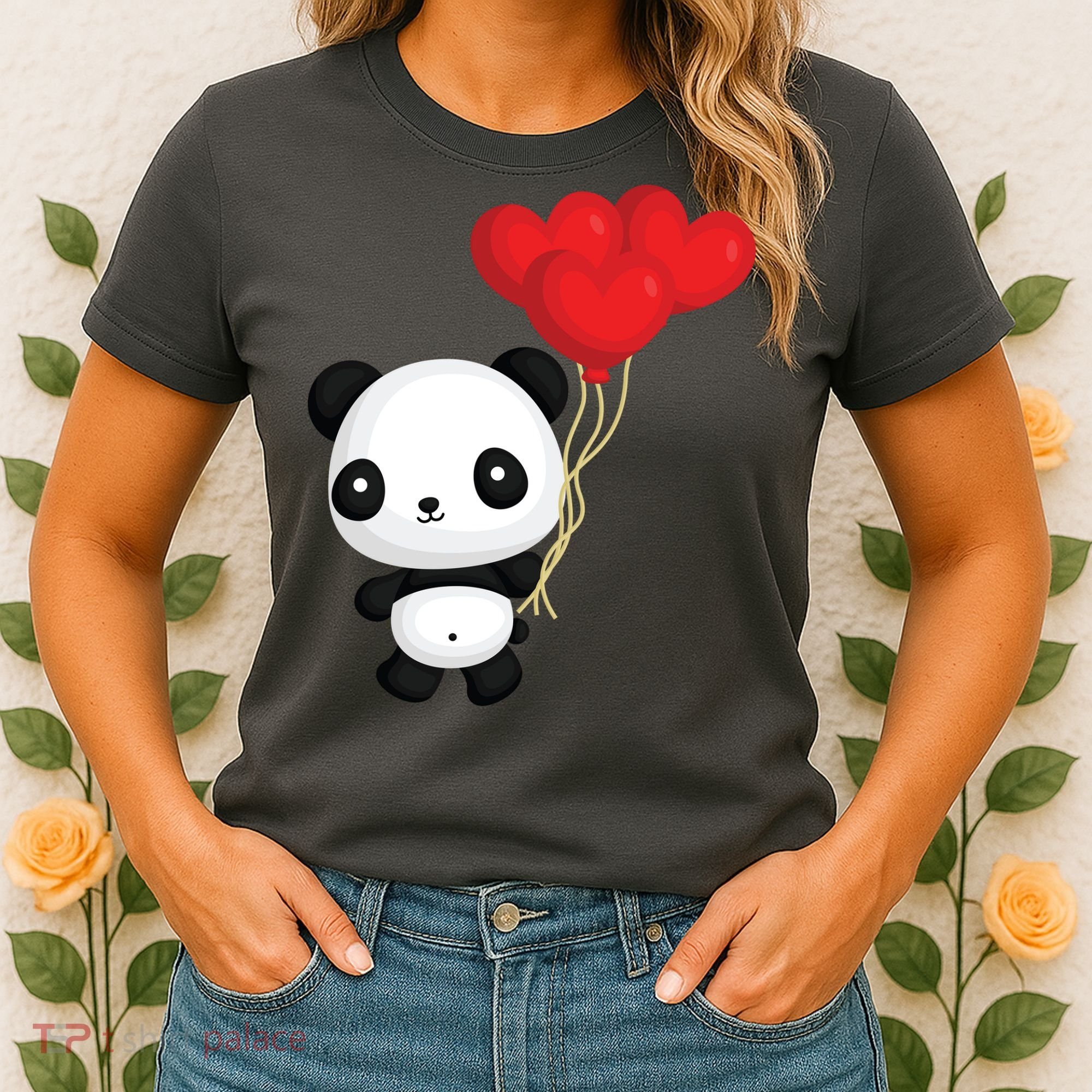 Panda Full Of Hearts Women's T-Shirt