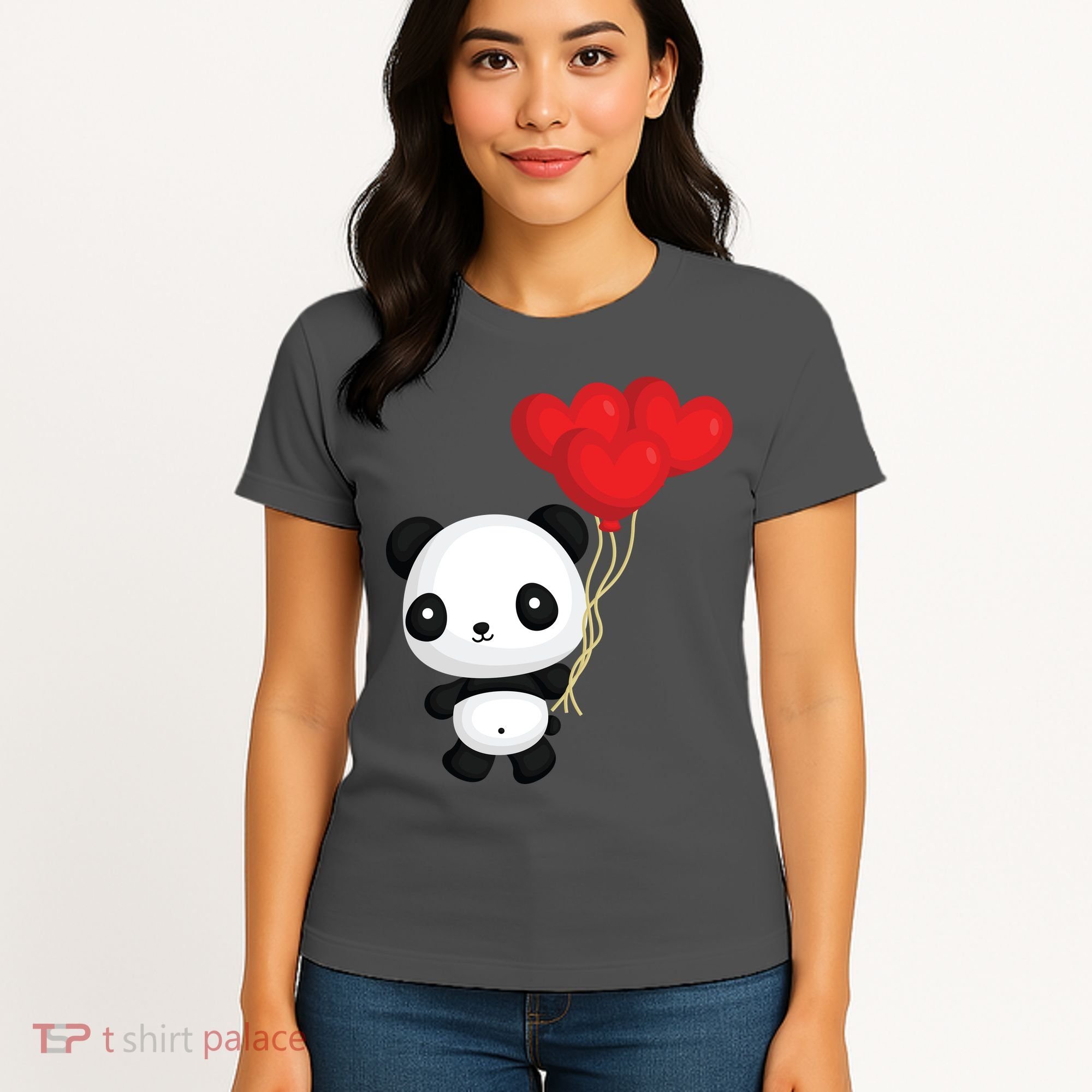 Panda Full Of Hearts Women's T-Shirt