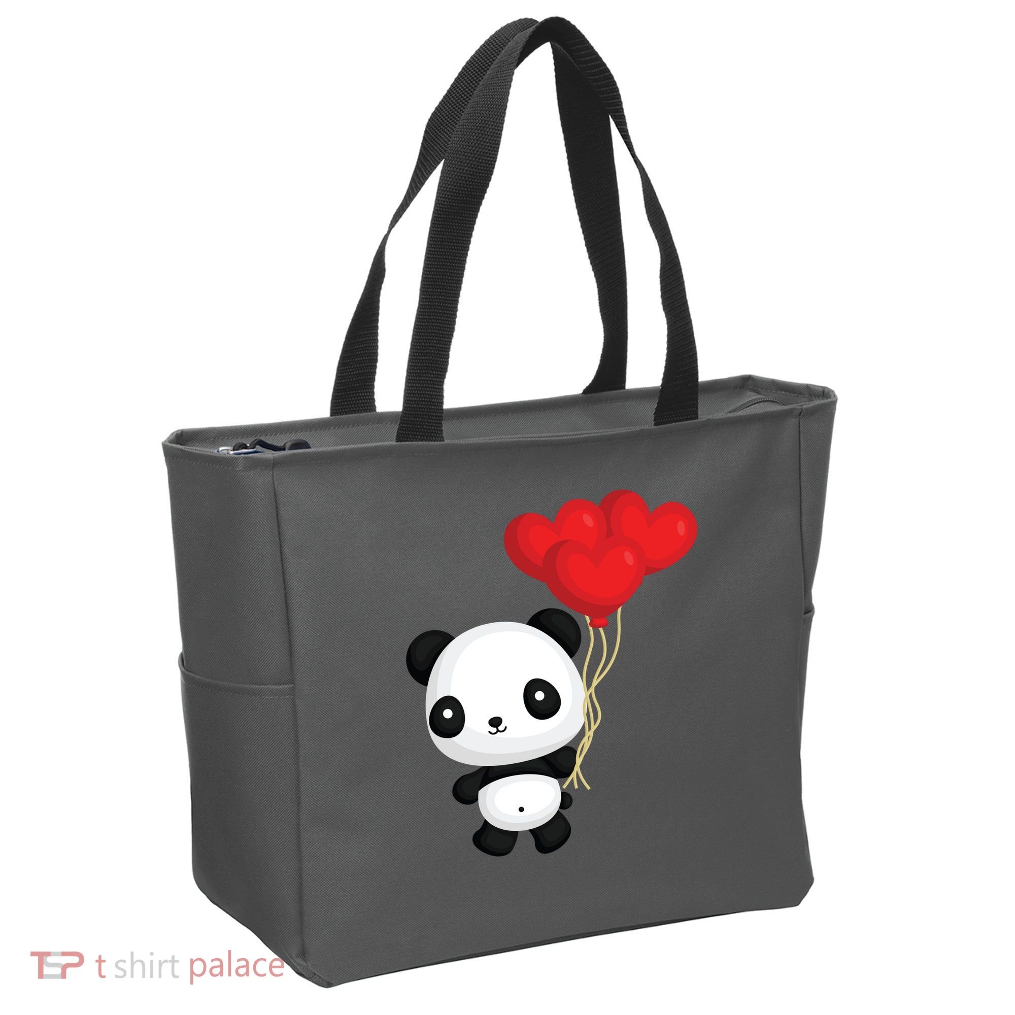 Panda Full Of Hearts Tote Bag