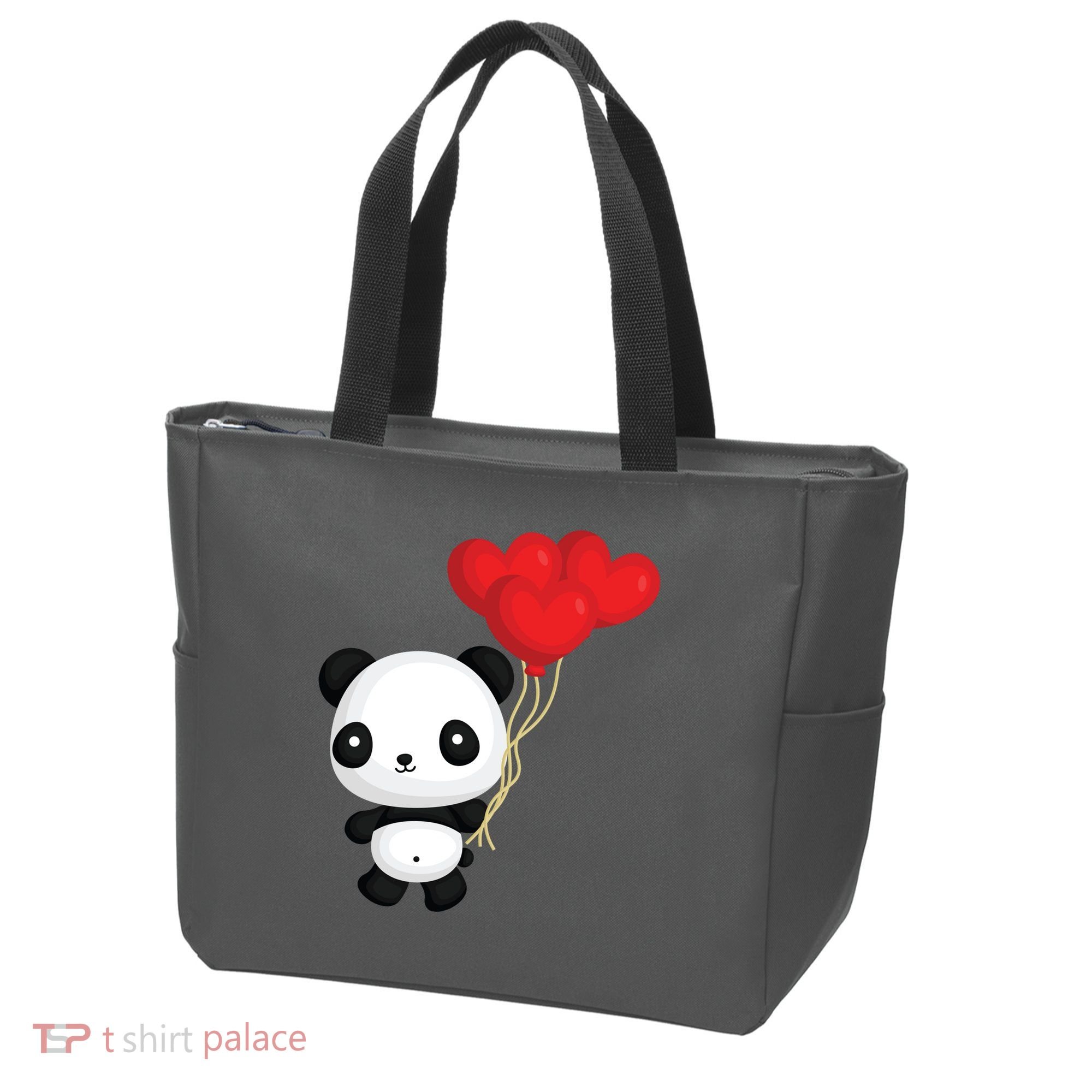 Panda Full Of Hearts Tote Bag
