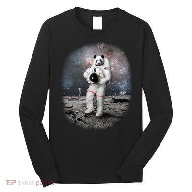 Panda In Space Astronaut Long Sleeve Shirt