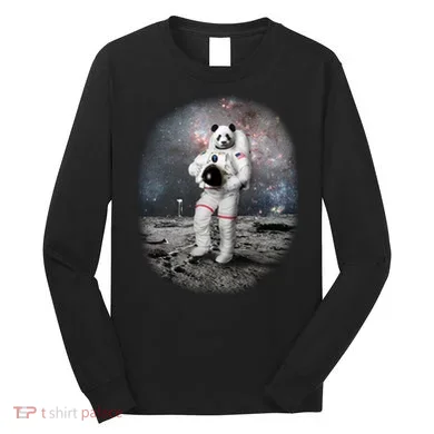 Panda In Space Astronaut Long Sleeve Shirt