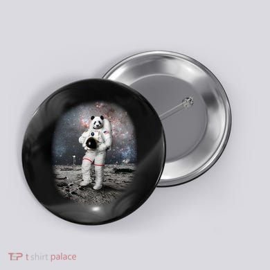 Panda In Space Astronaut Button