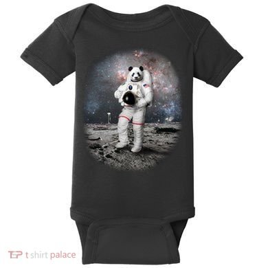 Panda In Space Astronaut Baby Bodysuit