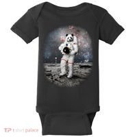 Panda In Space Astronaut Baby Bodysuit thumb 0