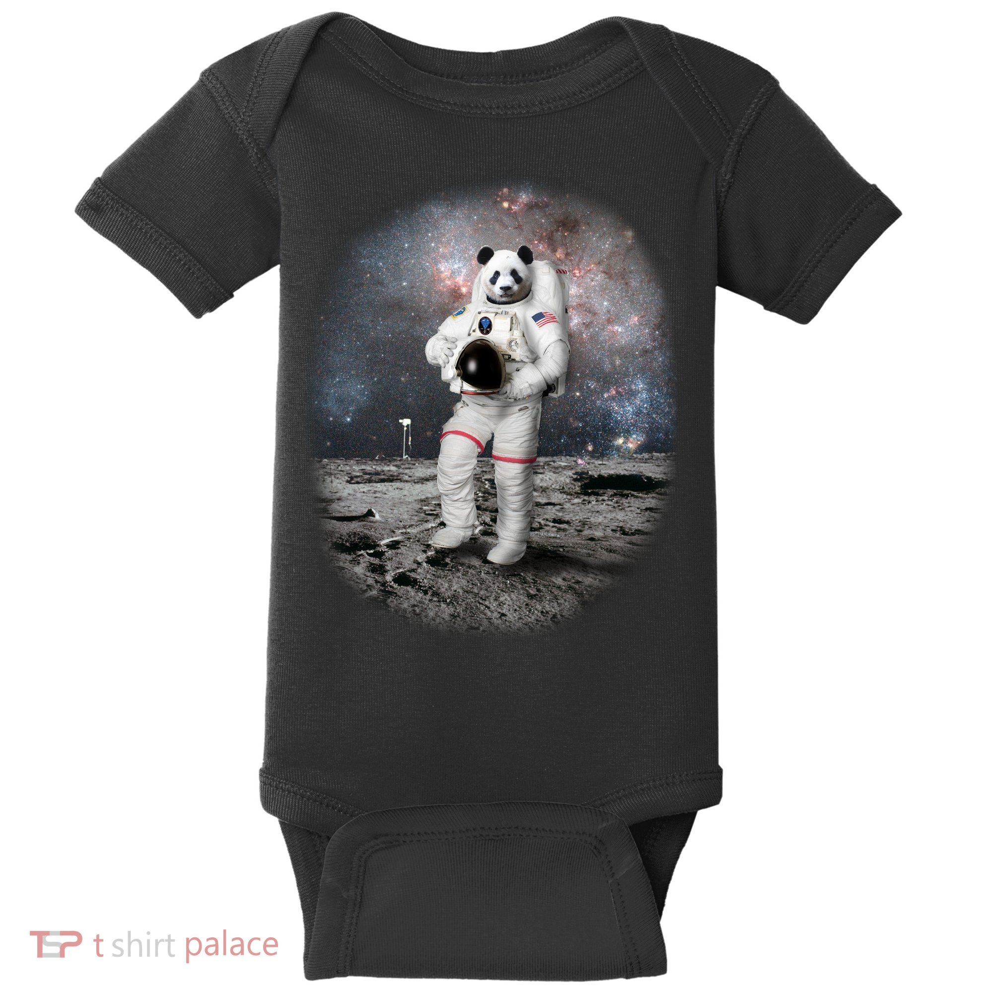 Panda In Space Astronaut Baby Bodysuit