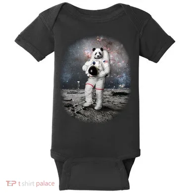 Panda In Space Astronaut Baby Bodysuit