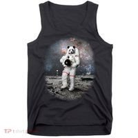 Panda In Space Astronaut Tank Top thumb 0