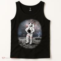 Panda In Space Astronaut Tank Top thumb 2