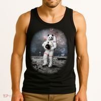 Panda In Space Astronaut Tank Top thumb 3