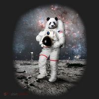 Panda In Space Astronaut Golf Towel thumb 3