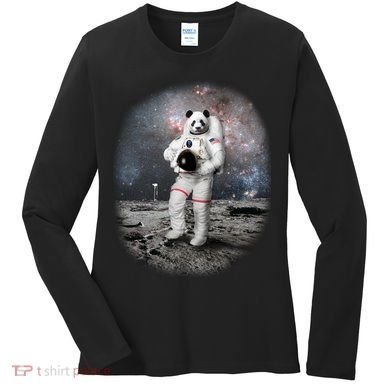 Panda In Space Astronaut Women's Long Sleeve Shirt