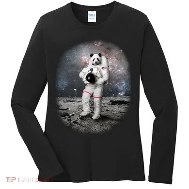 Panda In Space Astronaut Women's Long Sleeve Shirt