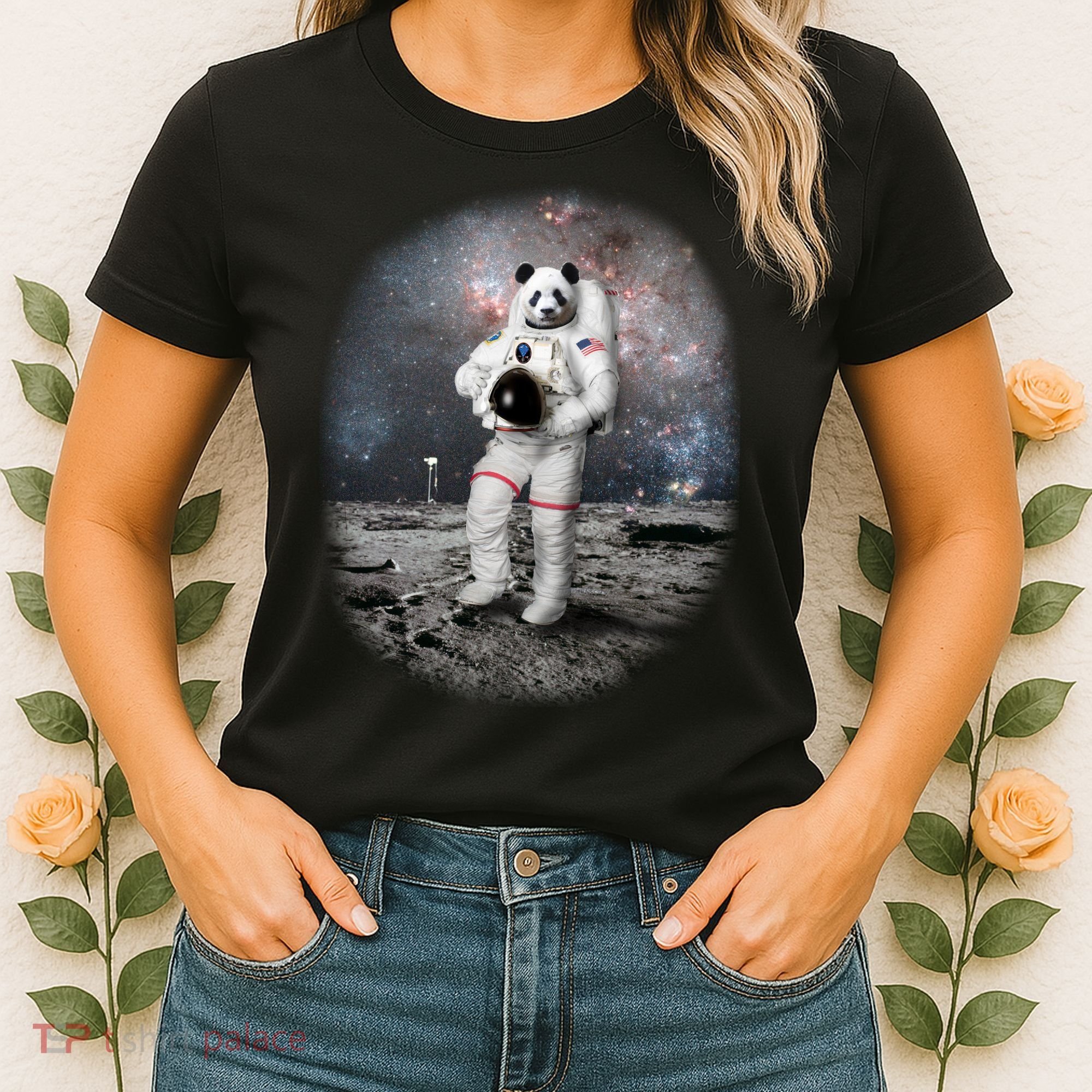 Panda In Space Astronaut Women's T-Shirt