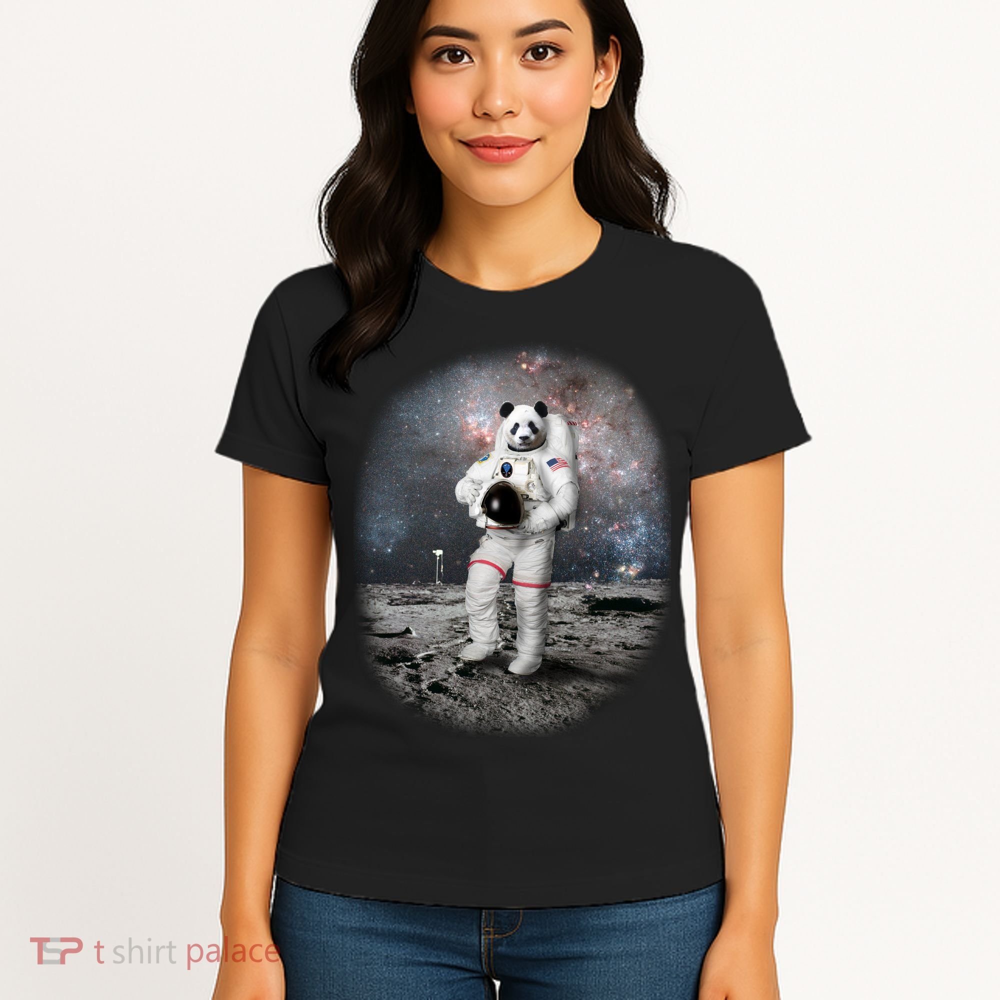 Panda In Space Astronaut Women's T-Shirt