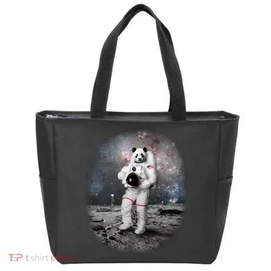 Panda In Space Astronaut Tote Bag