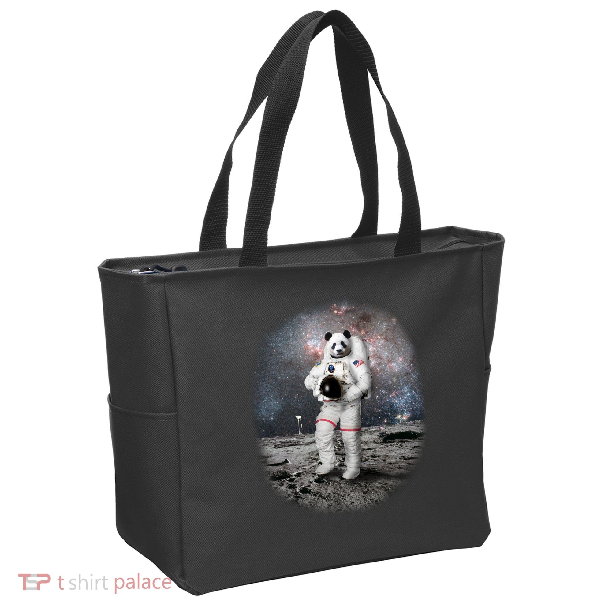 Panda In Space Astronaut Tote Bag