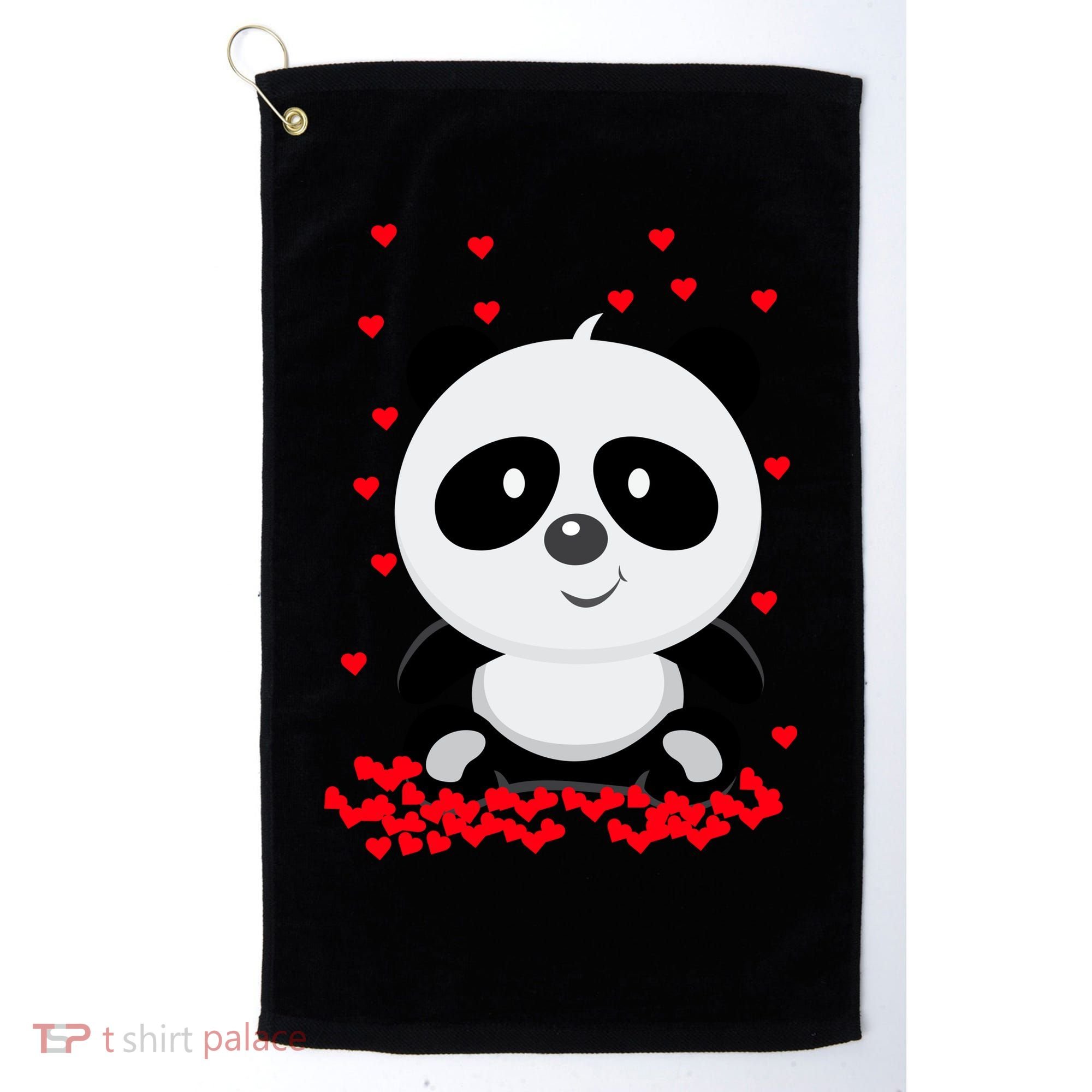 Panda Love Golf Towel