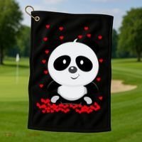 Panda Love Golf Towel thumb 1