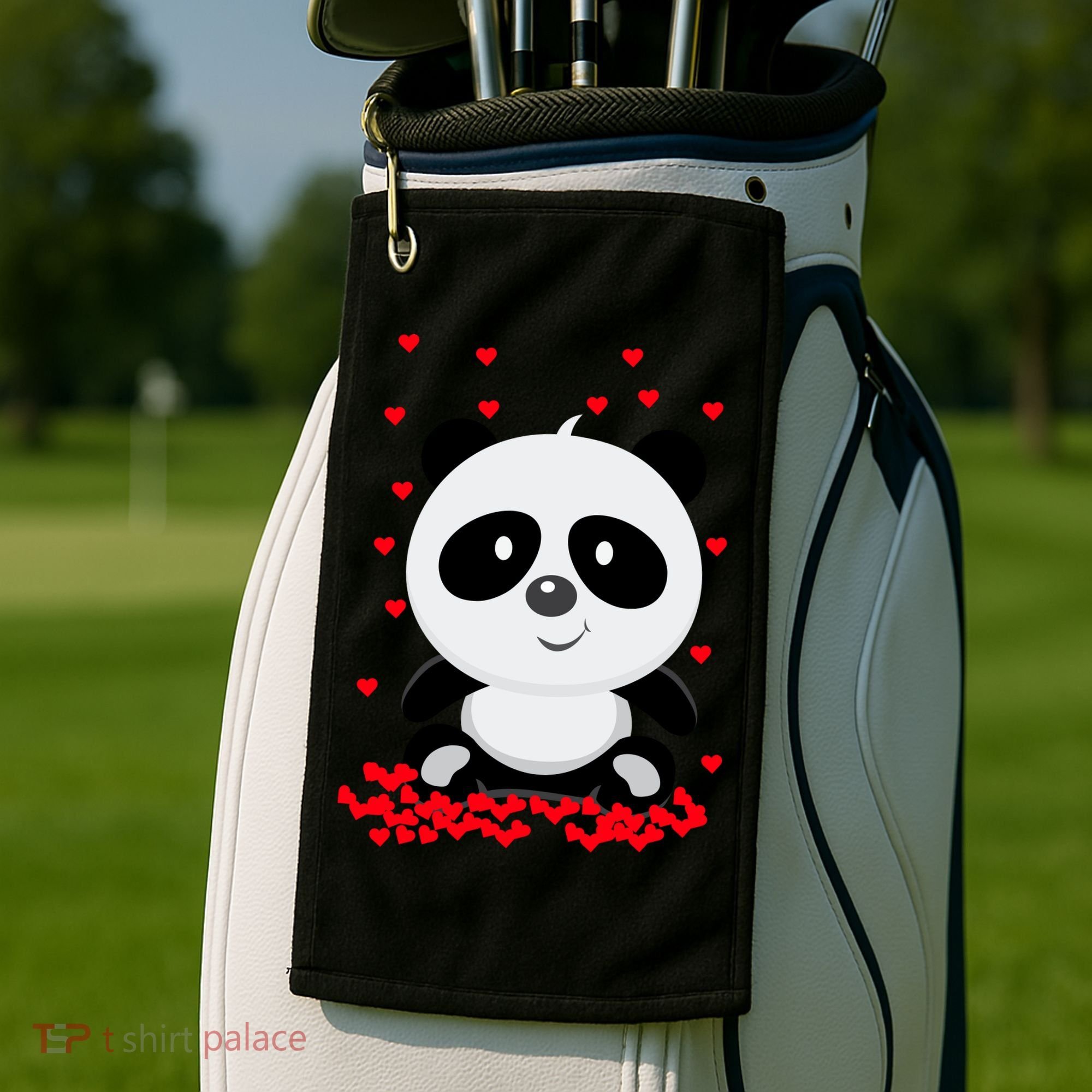 Panda Love Golf Towel