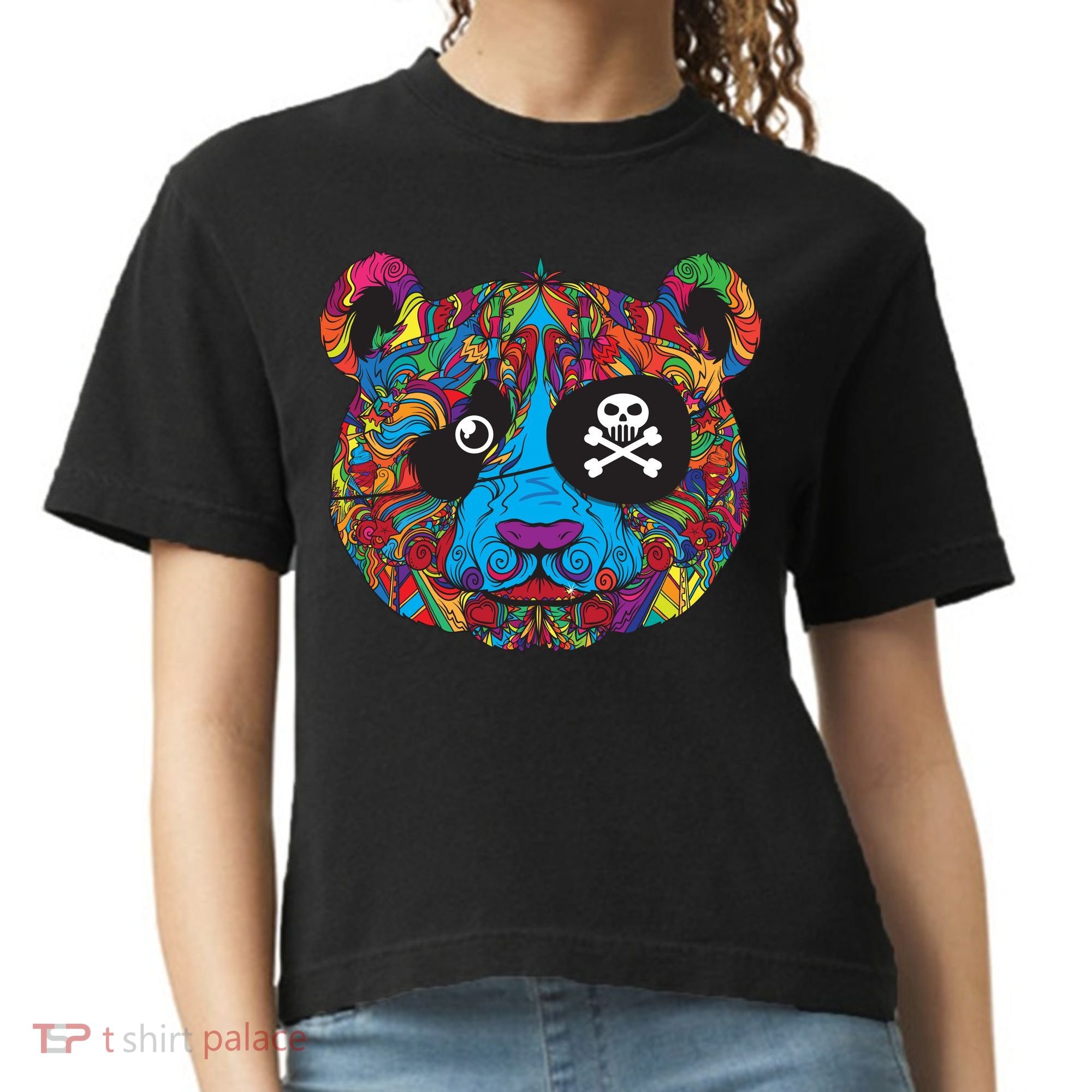 Panda Pirate Abstract Comfort Colors Boxy T-Shirt