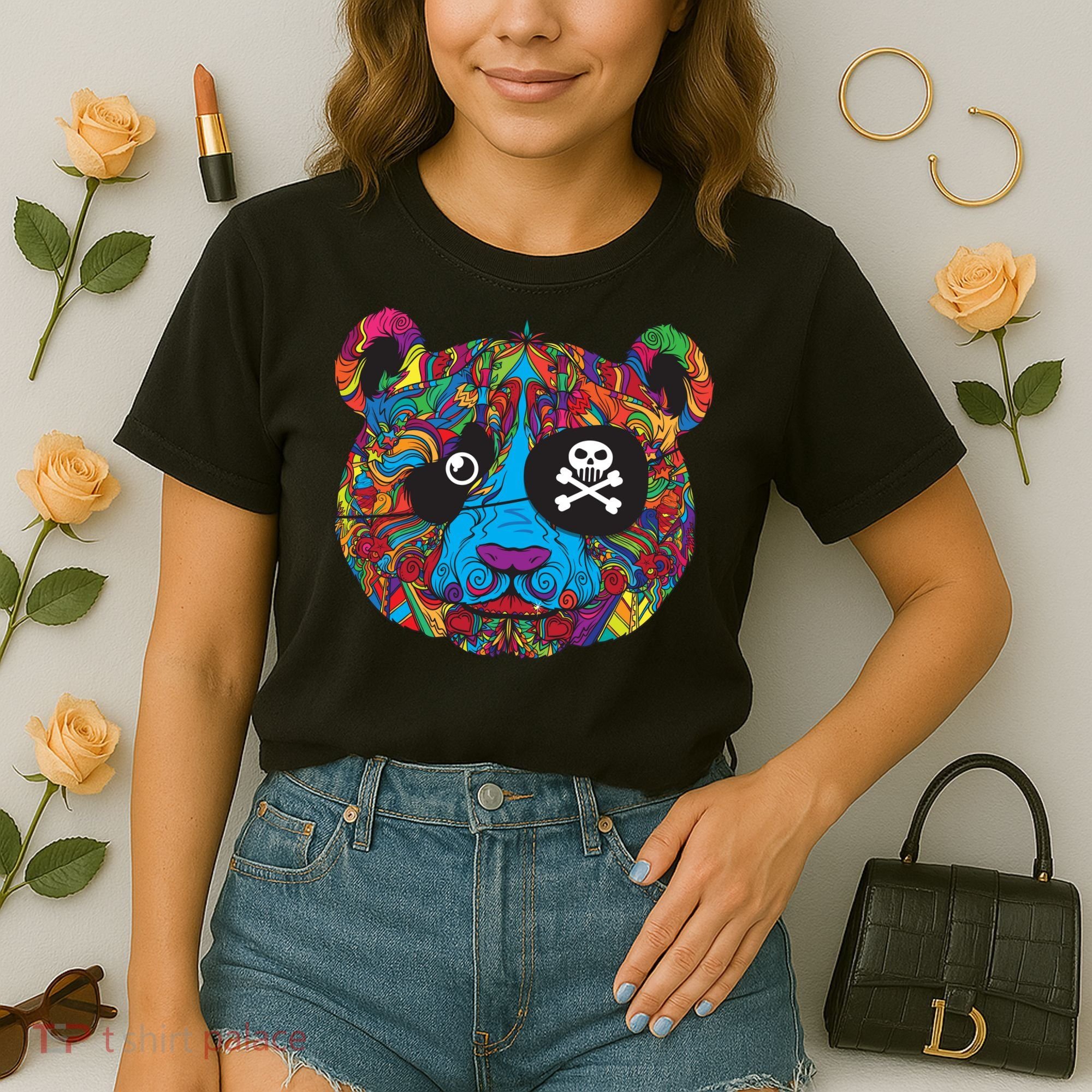 Panda Pirate Abstract Comfort Colors Boxy T-Shirt