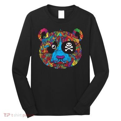 Panda Pirate Abstract Long Sleeve Shirt
