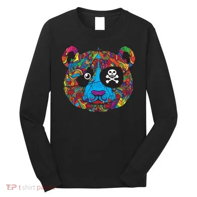 Panda Pirate Abstract Long Sleeve Shirt