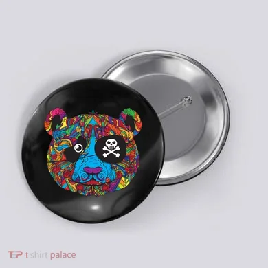 Panda Pirate Abstract Button