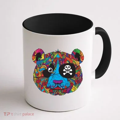 Panda Pirate Abstract Coffee Mug back