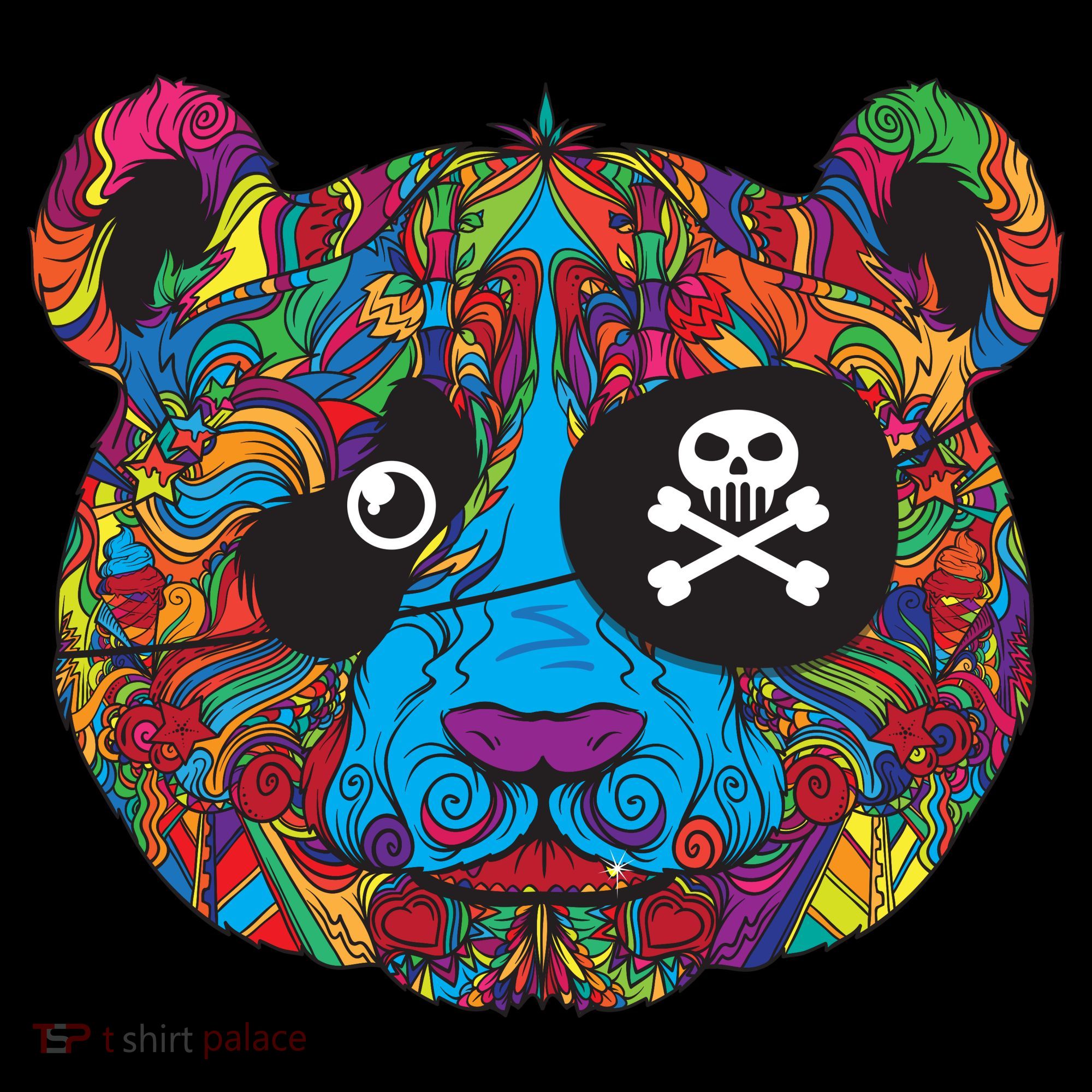 Panda Pirate Abstract Tank Top